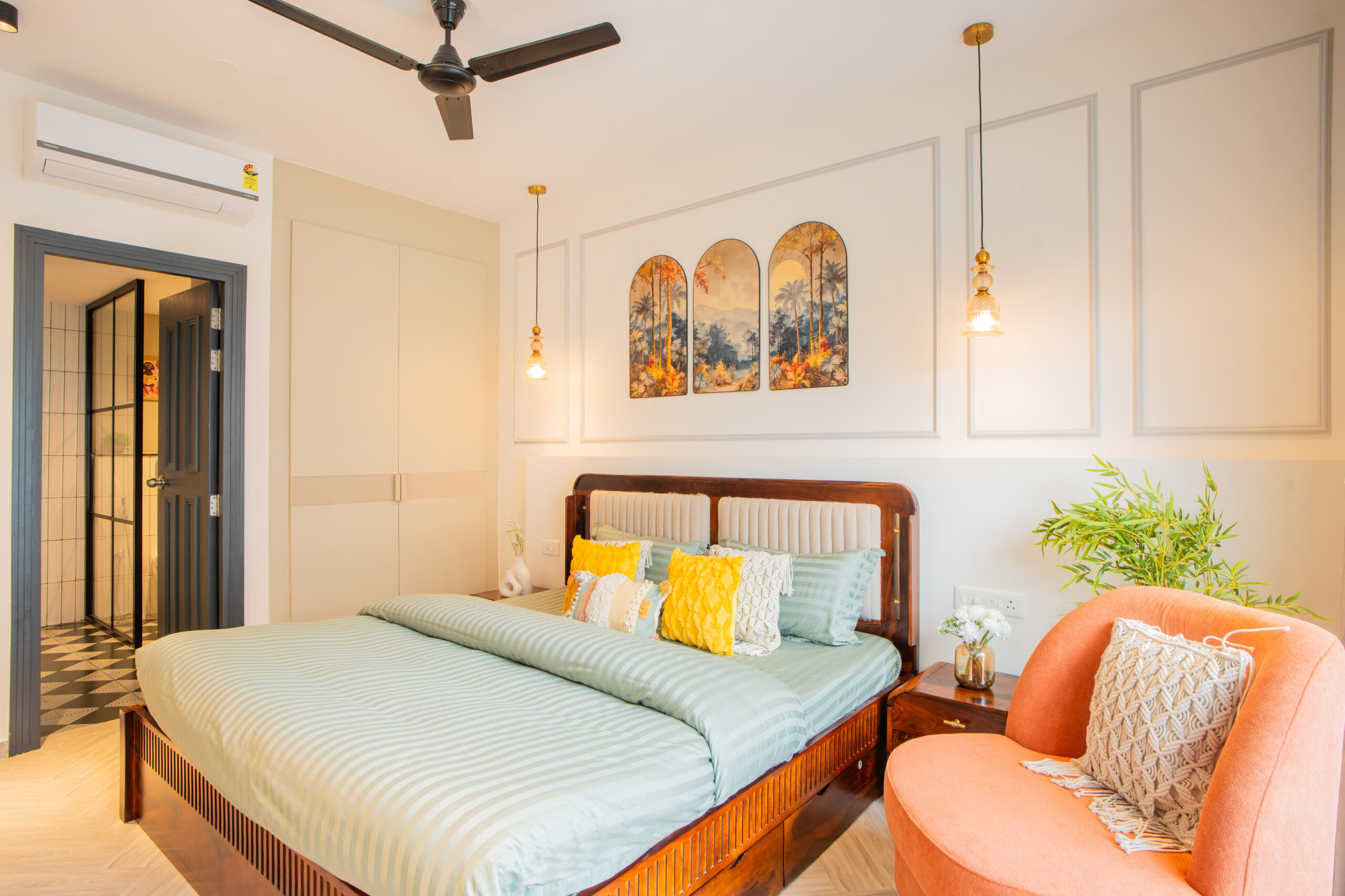 Contemporary interiors at Casa Calangute Goa holiday apartment